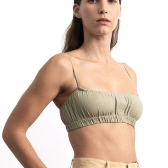 Ozma silk noil House Top in Sage - Picture 2 of 7